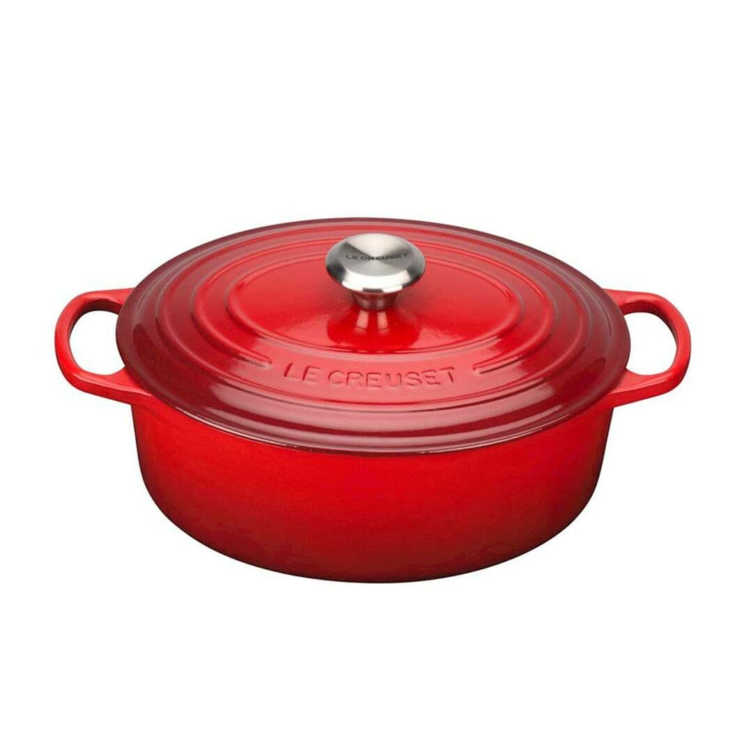 LE CREUSET SIGNATURE RISOTTO POT 30CM CERISE SS KNOB 