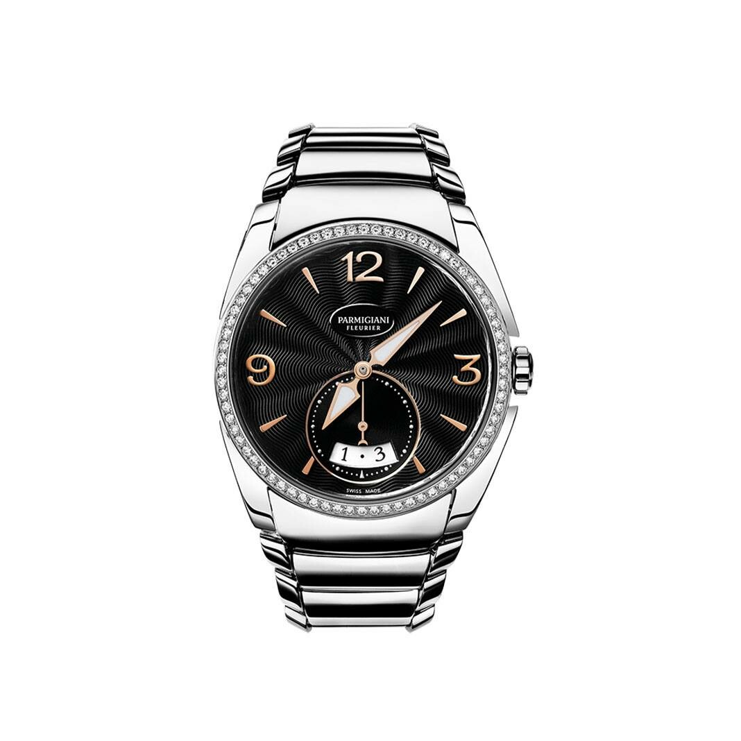 PANI TONDA METROPOLITAINE STEEL SET BLACK DIAL STEEL BRACELE 